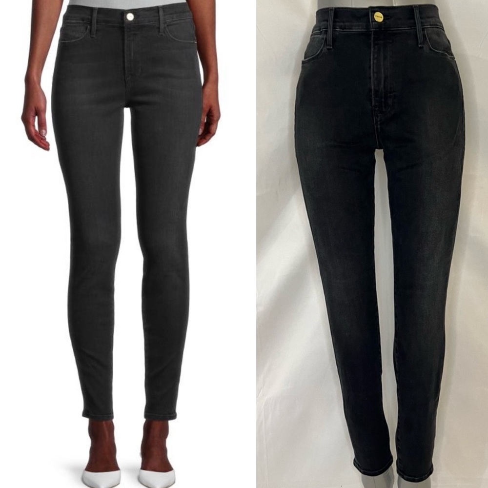 FRAME Le High Skinny Dark Grey Jeans 28"